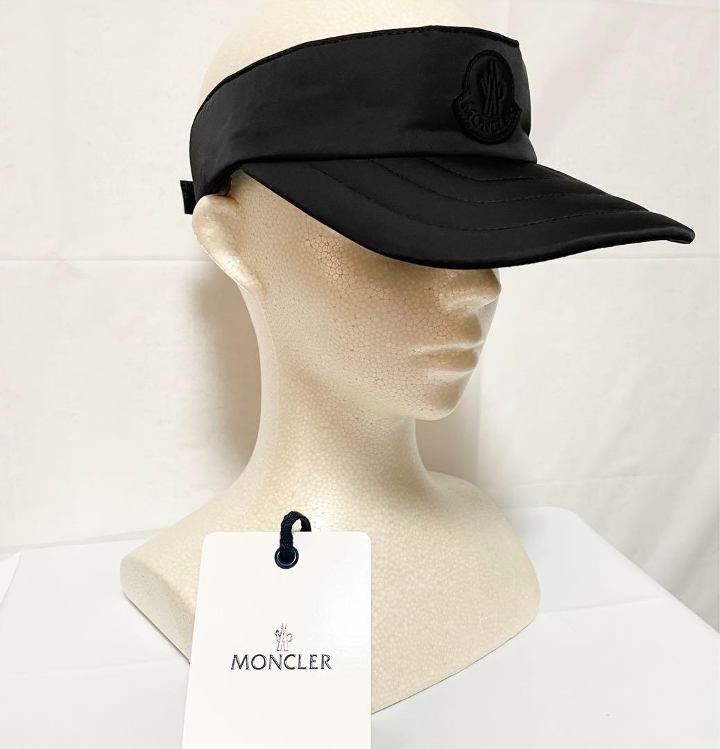 【MONCLER】 BERRETTO サンバイザー ロゴ入り