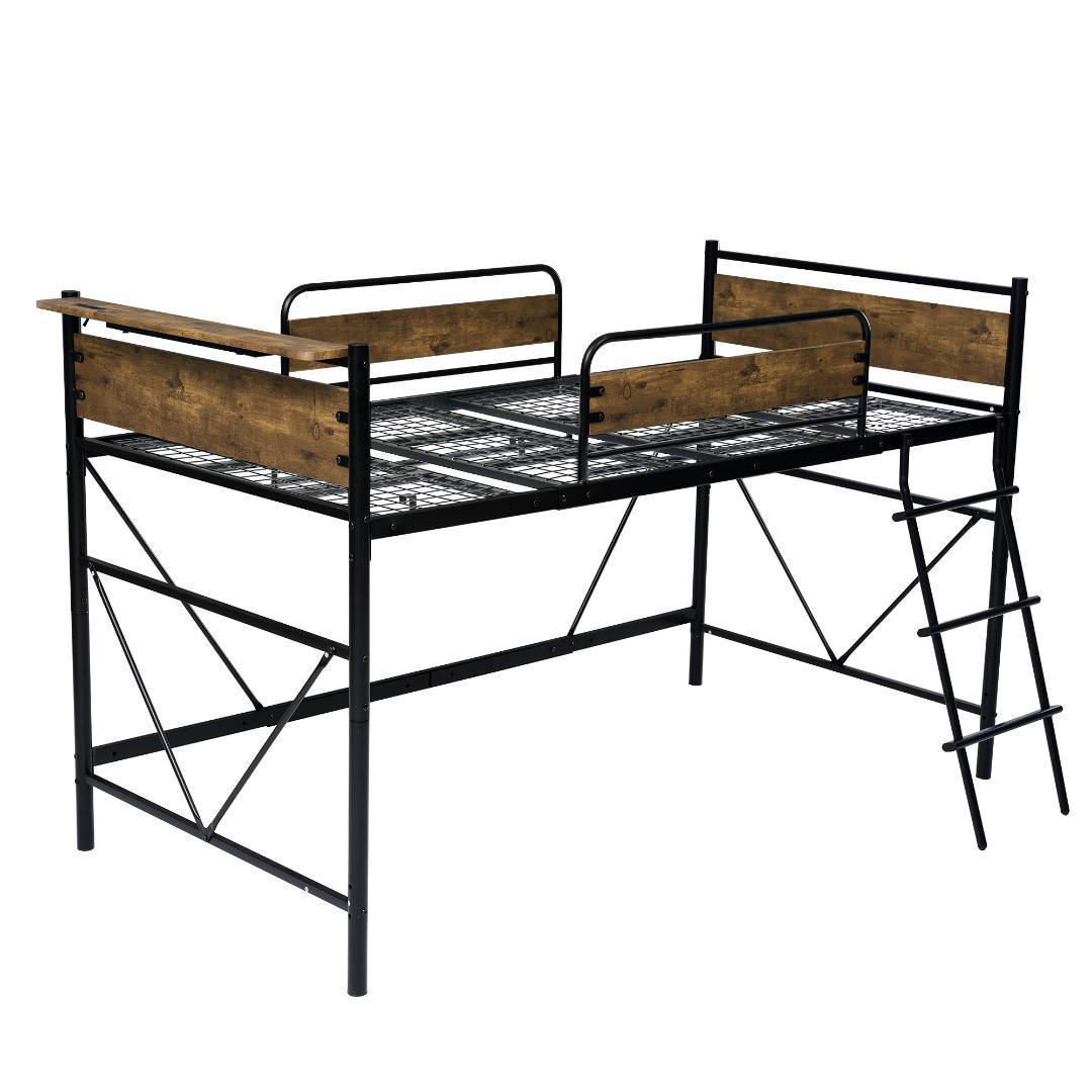 ロフトベッド パイプベッド シングル 耐荷重150kg高さ125cm ロータイプ