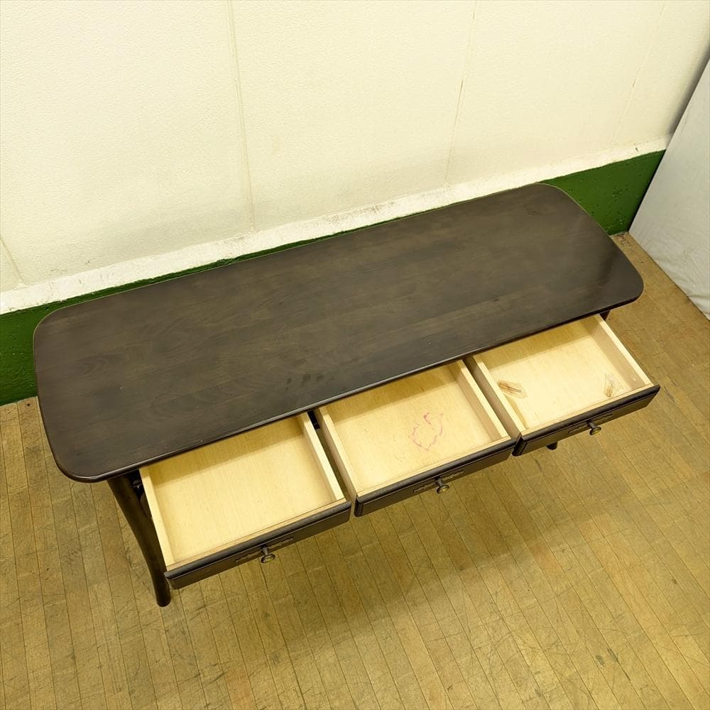 カリモク　デスク　机　コンソール　作業台　サイドテーブル　引き出し　ヨーロピアン