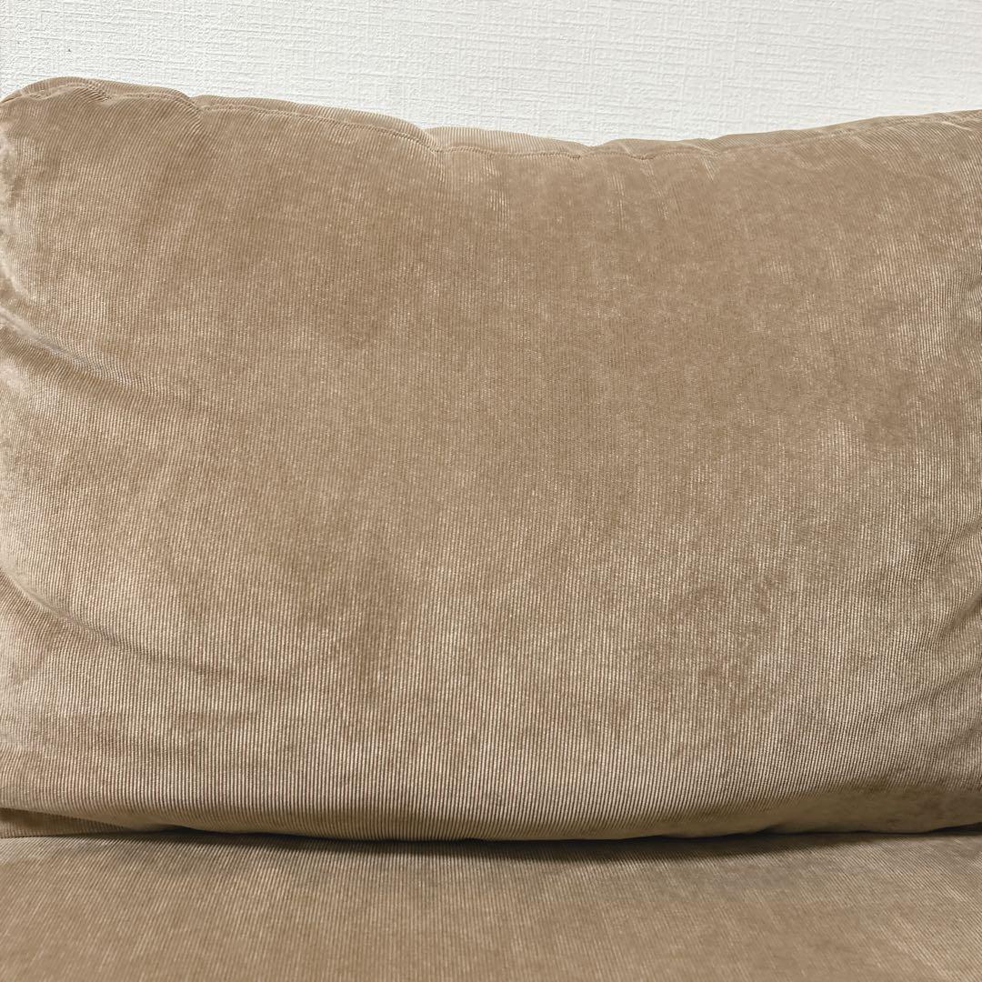 MOSS コーデュロイ　ブラウンファブリック2人掛けソファ　モス　ソファー