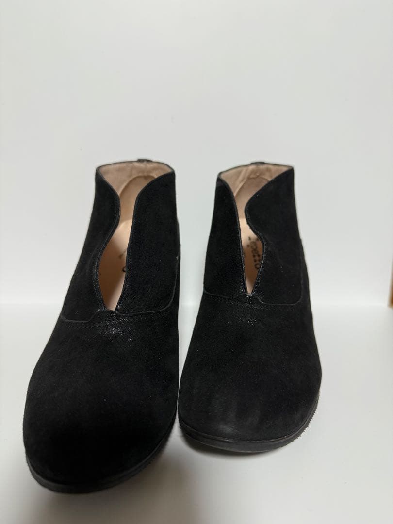 【美品】Repettoブーティ TARA タラスエード◆ブラックラメVカット36