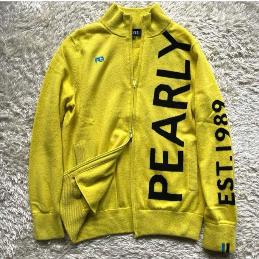 パーリーゲイツ　カシミヤ100%　ダブルジップアップ　ニット　ゴルフウェア