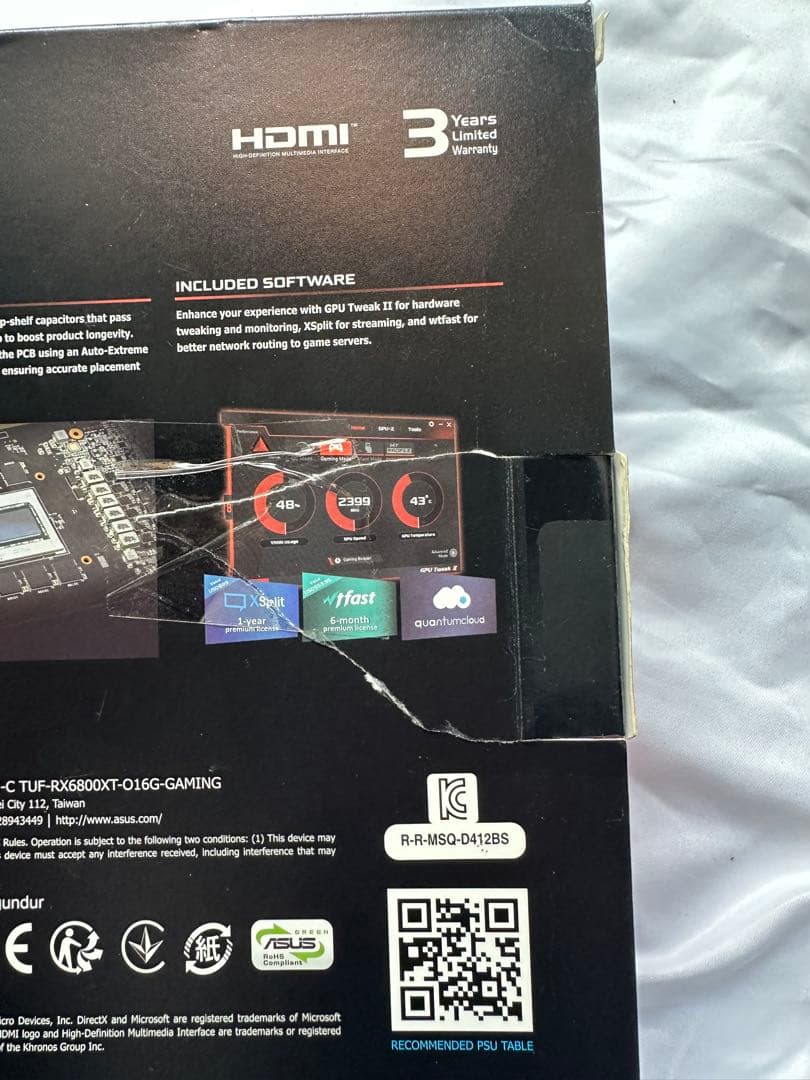 TUF-RX6800XT-O16G-GAMING ほぼ新品