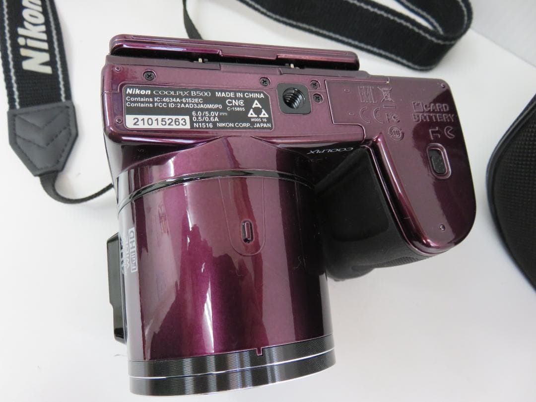 Nikon COOLPIX B500 紫 ストラップ ケース付き デジカメ