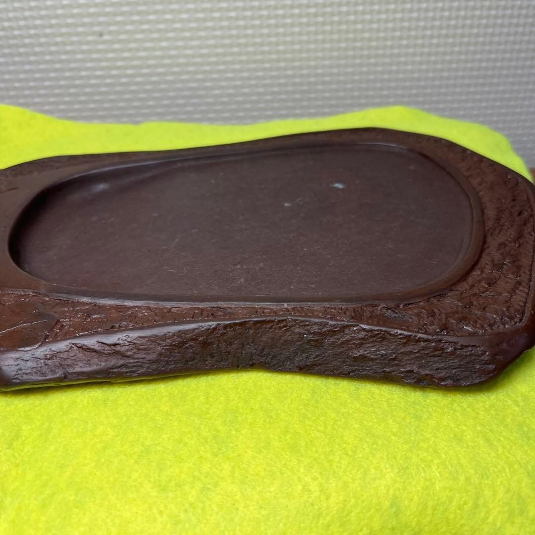 ⭕️赤間硯　20cm 糸瓜彫刻自然硯　古硯　龍雲堂製　文字秀逸　蔦と実を蒔絵木箱