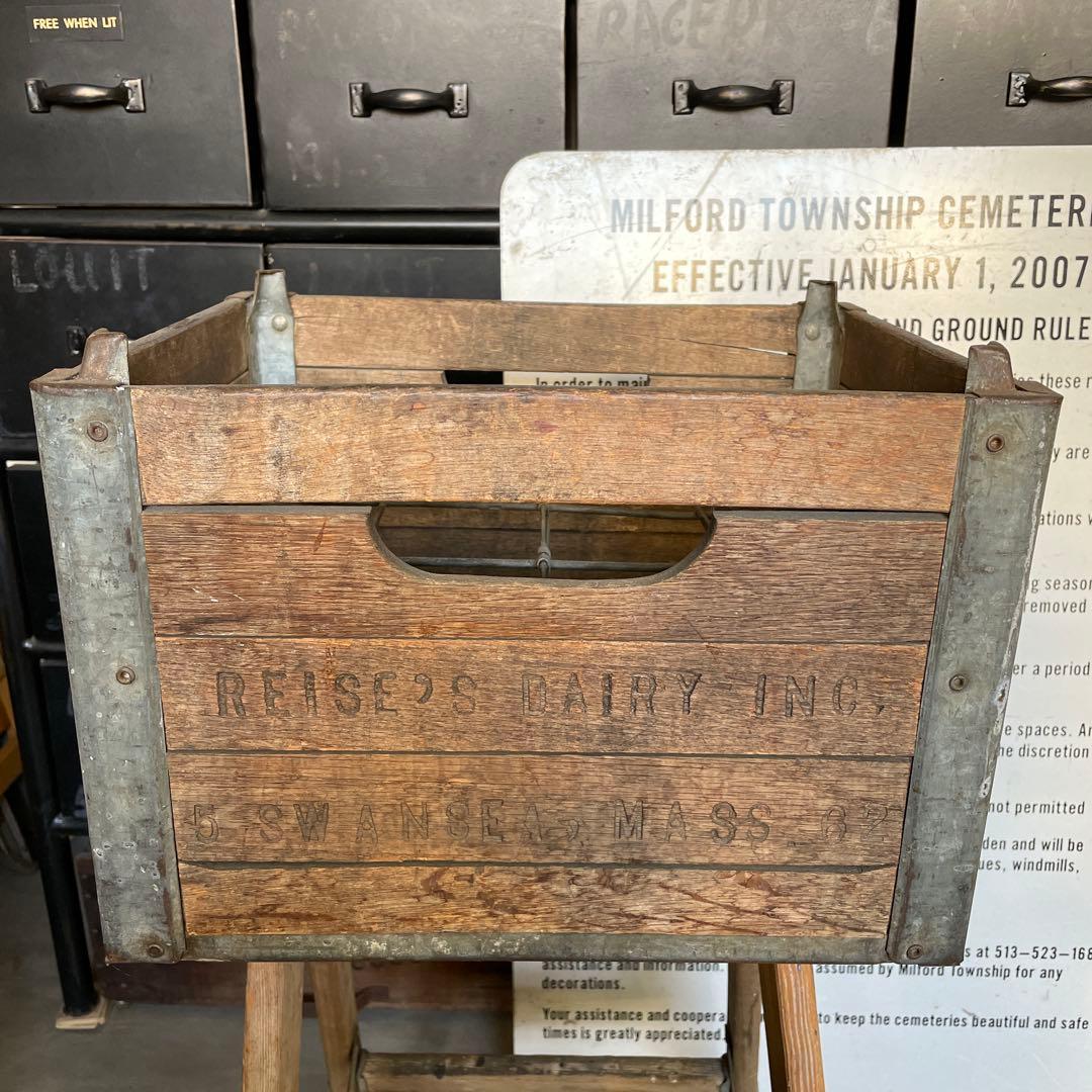 ヴィンテージ アイアンウッドボックス 木箱 ミルククレート wooden box