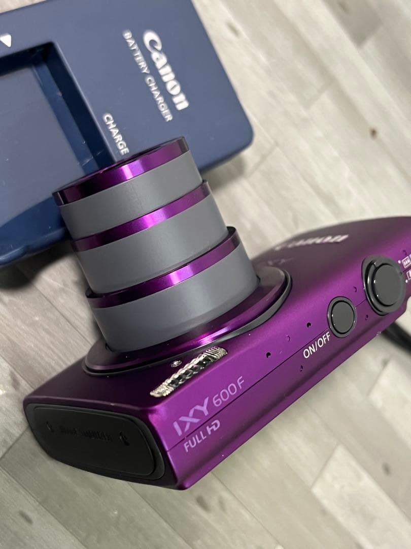 【良品】Canon IXY 600 F デジタルカメラ(パープル)【純正ケース】