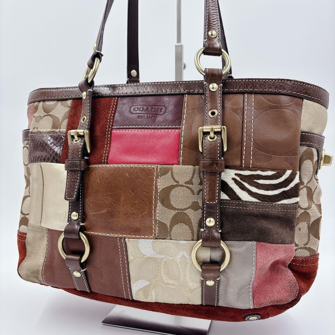 COACH パッチワーク トートバッグ マルチカラー おまけ付き