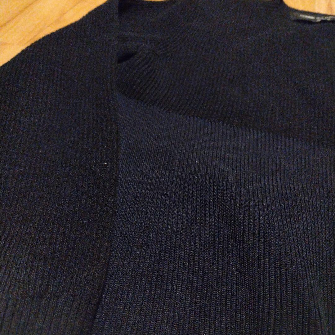 美品 16AW ギャルソン オム グラデーションニット ダークネイビー 古着