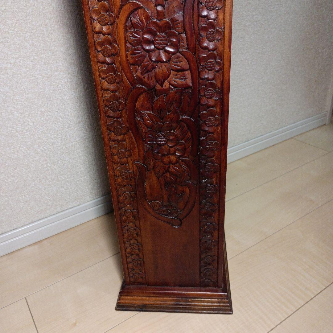 希少レア　アンティーク　木製 彫刻入り CD/DVD収納キャビネット/スタンド