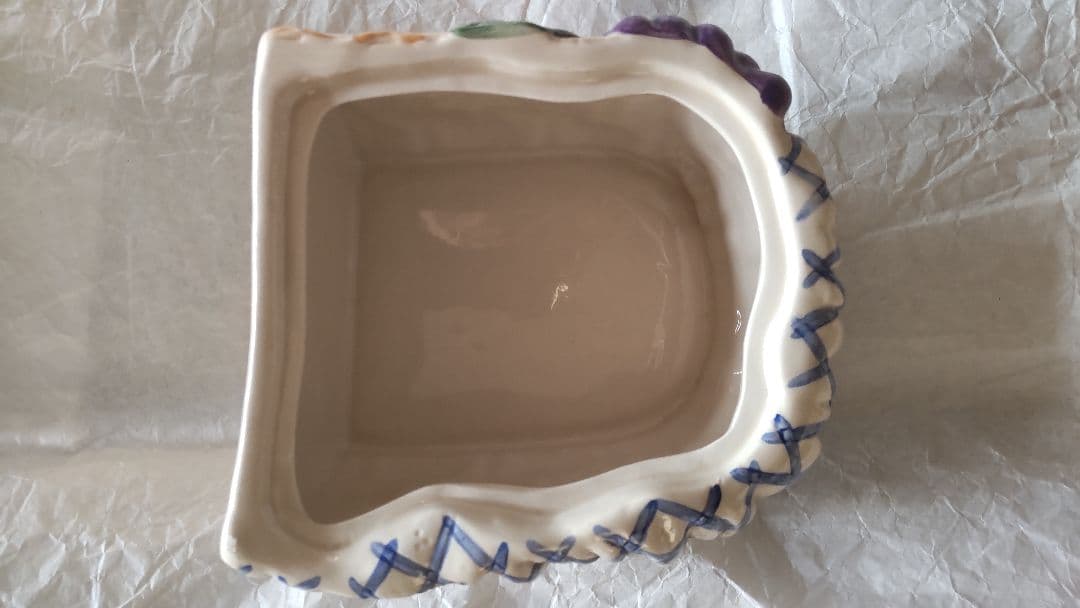 フルーツ キャニスター 陶器 3連 アンティーク レトロ イタリア 保存容器