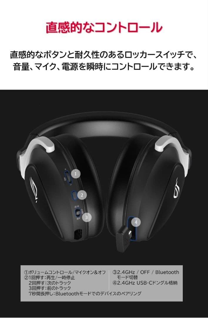 【国内正規品】ASUS ROG Delta S Wireless ヘッドセット