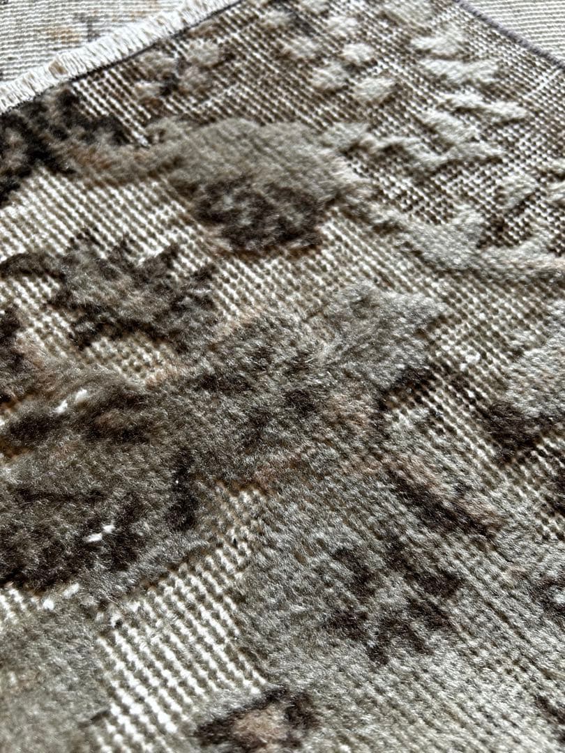 レア　ニュートラルカラー　シャビーシック　オーバーダイ　トルコヴィンテージラグ