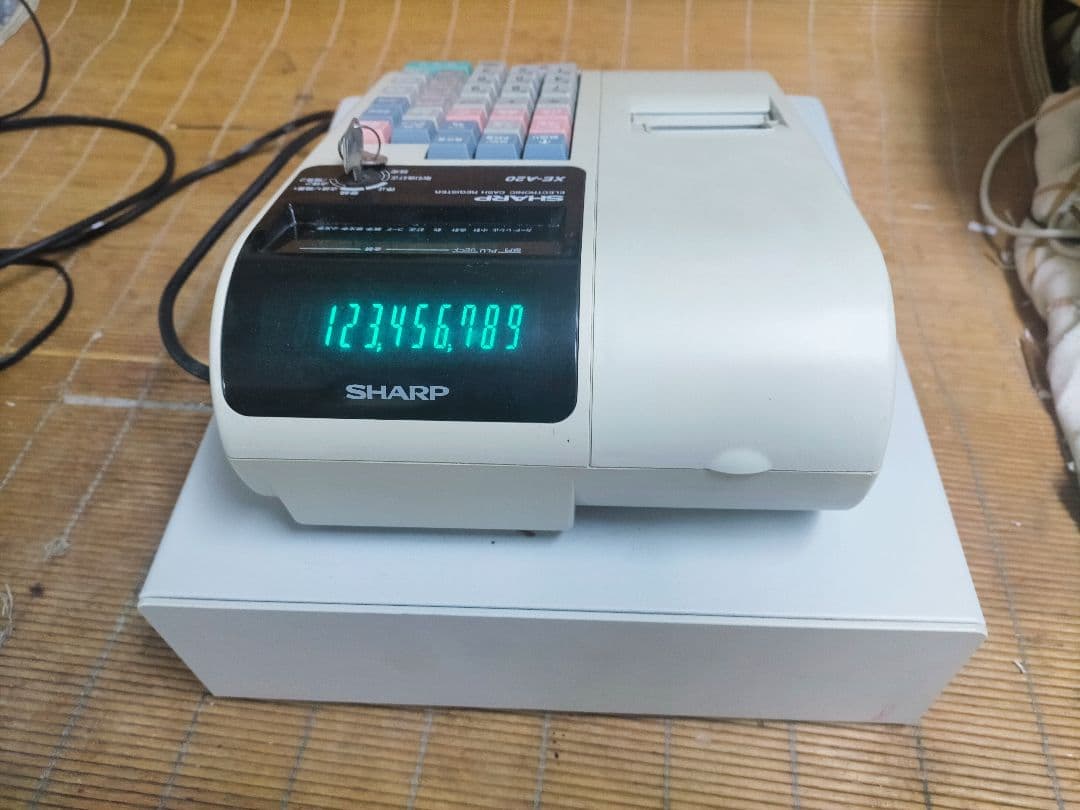 シャープレジスター　XE-A20　店名設定無料ロゴ可能機種　148707