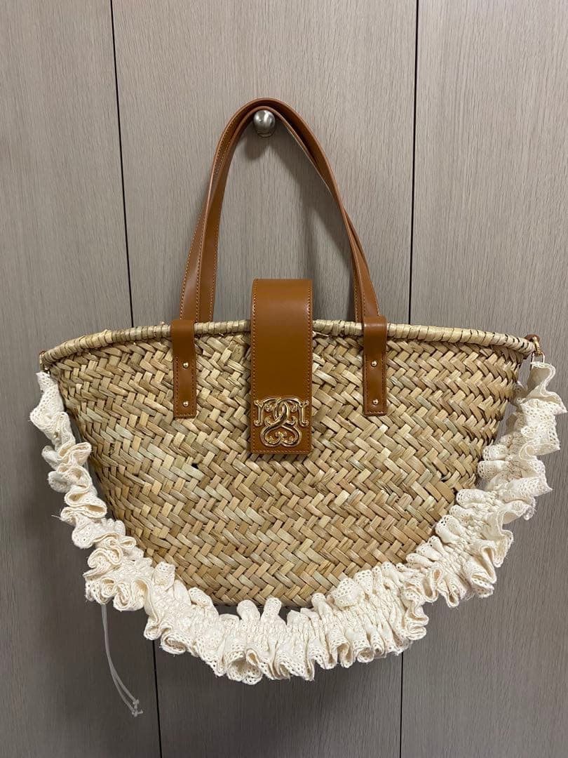 SNIDEL スナイデル　／ コットンショルダーブレードトートバッグ　ブラウン