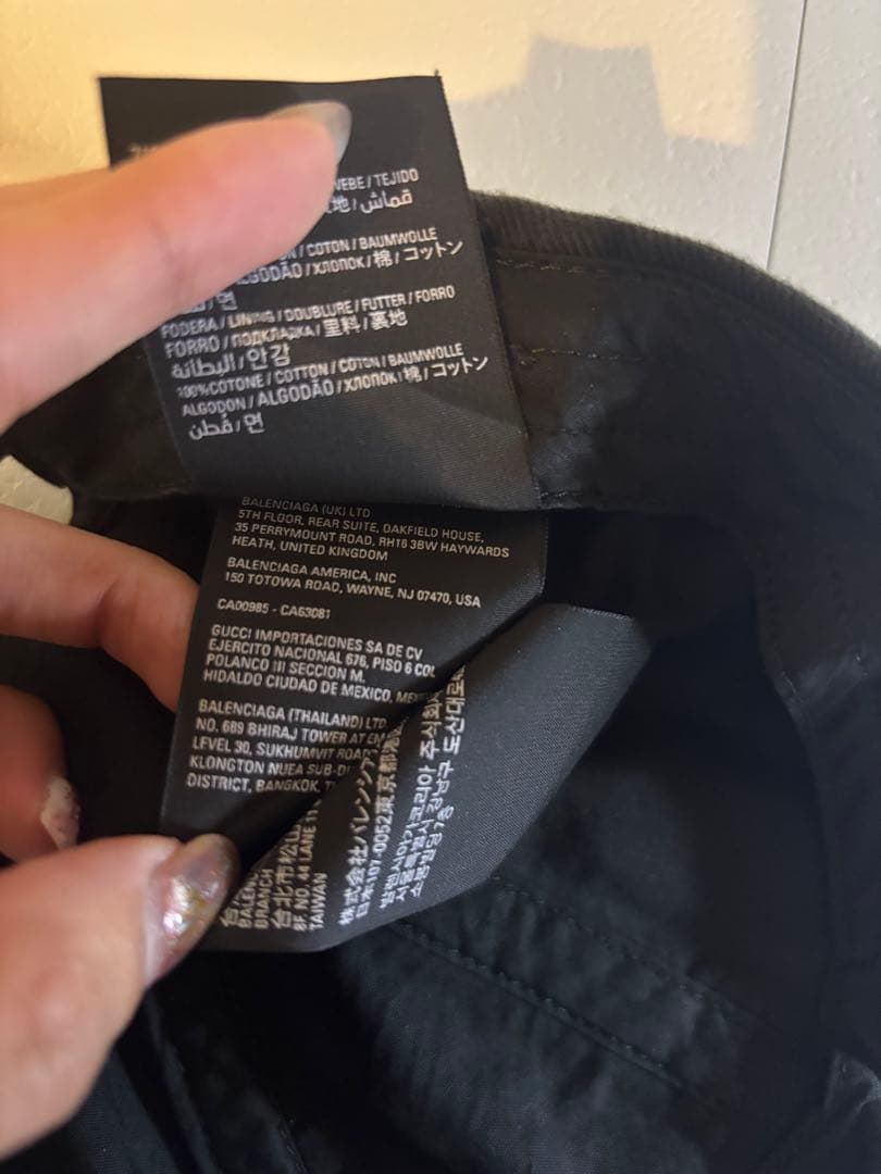 BALENCIAGA HAT GAFFER CAP テープロゴ