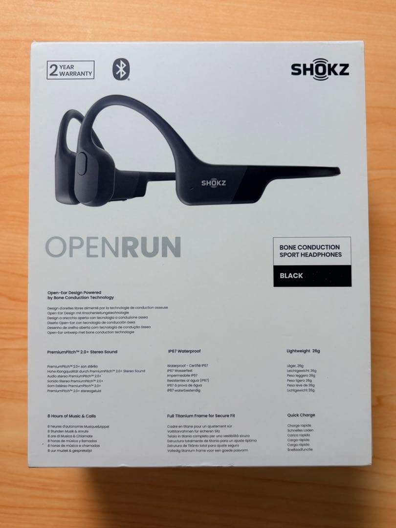 こ*う様 Shokz OPENRUN 骨伝導 S803 黒 ワイヤレスイヤホン