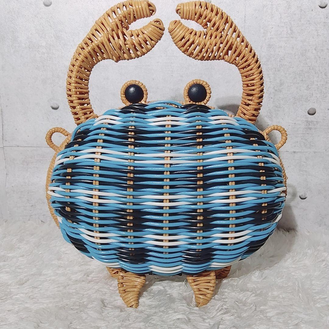 【極美品】ケイトスペード　ウィッカークラブ　かごバッグ　ショルダー　2WAY　青