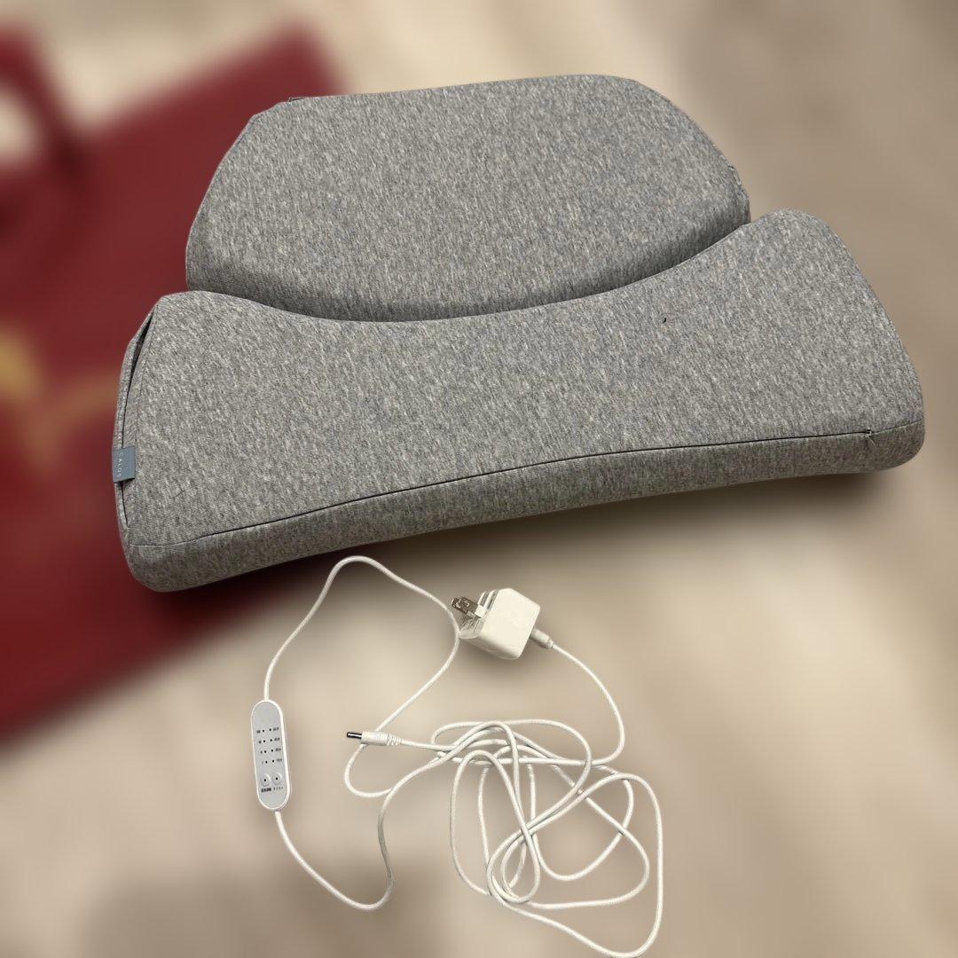 CALQSカルタス加熱機能付きグレー首と肩がホッとする枕PLUSグレー特許