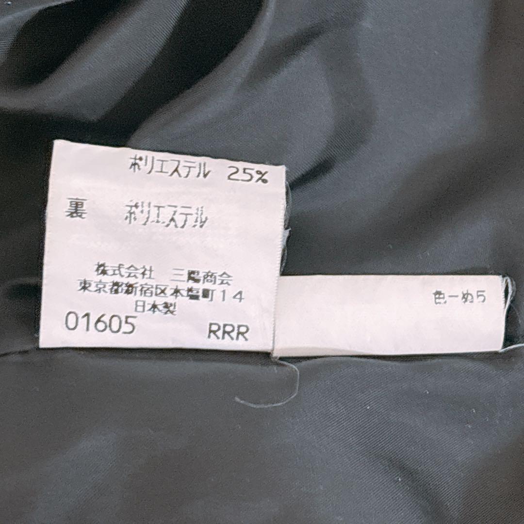 【Burberrys】モッズコート　ノバチェック　アウター　黒　レディースＭ相当