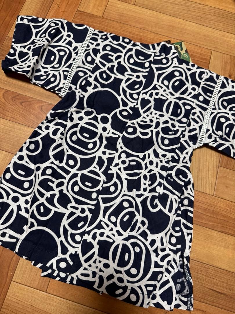 エイプ　甚平 100cm 女の子　スカート レア ネイビー 新品　タグ付き