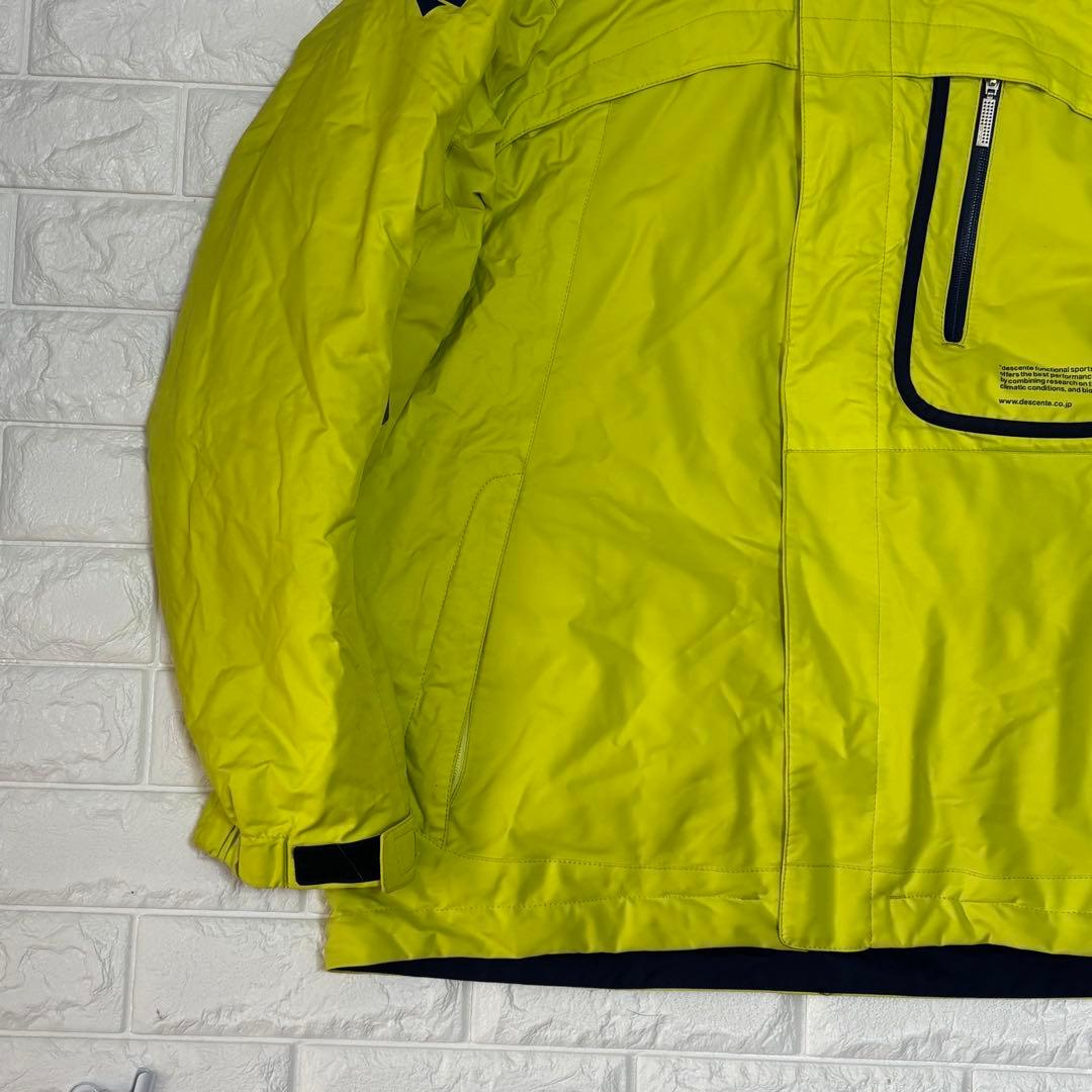 デサント　サイズO　スキー　スノーボード　ウェア　上下セット　ヒートナビ　黄色黒