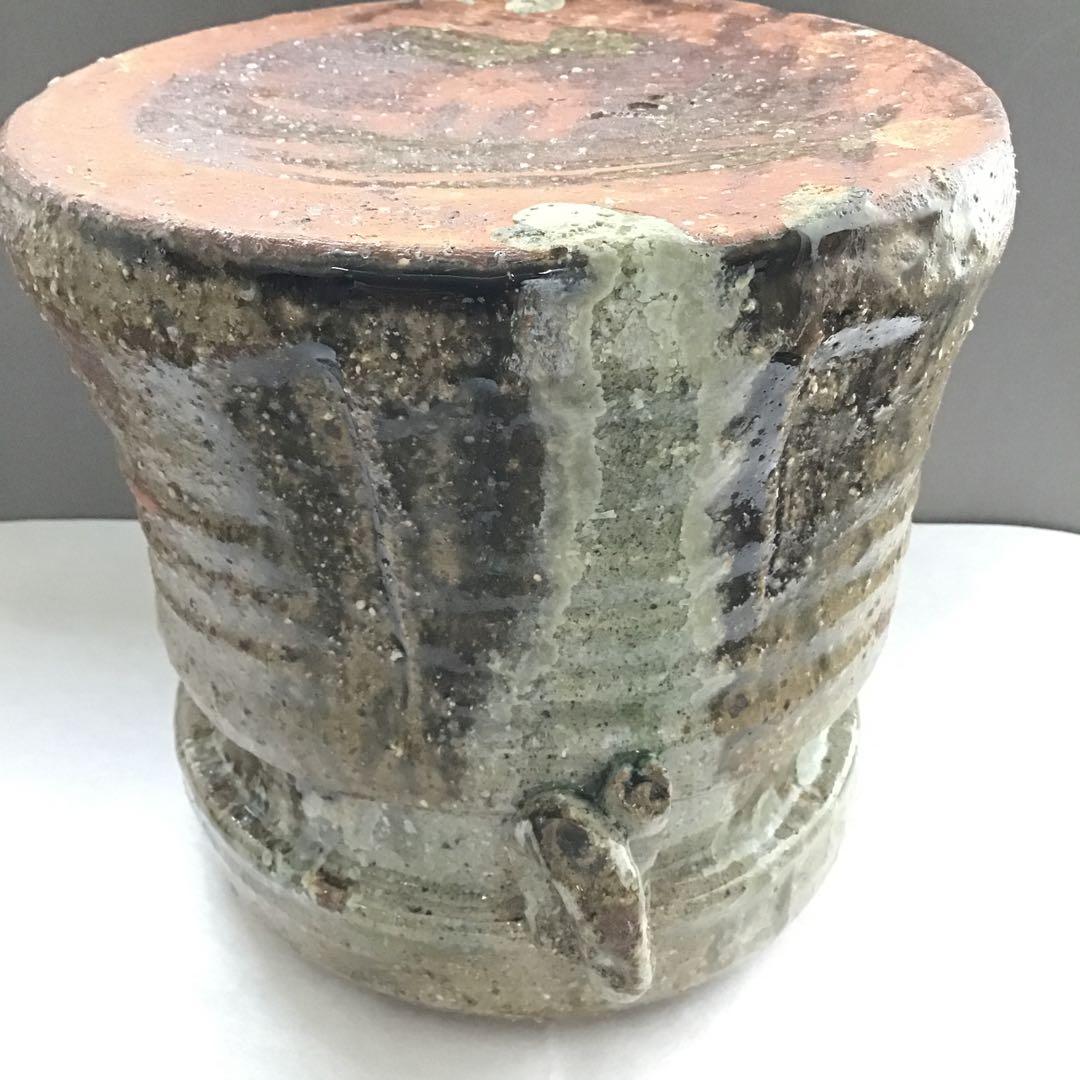 茶道具　水指　瀬戸伊賀水指　米山章臣作　共箱　S35MS