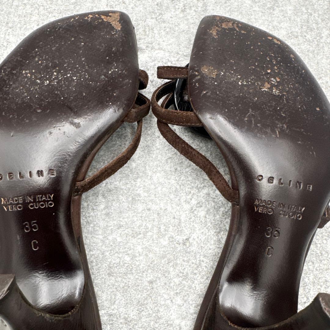 美品　セリーヌ ジュエル ミュール　ブラウン 35C　22～22.5cm