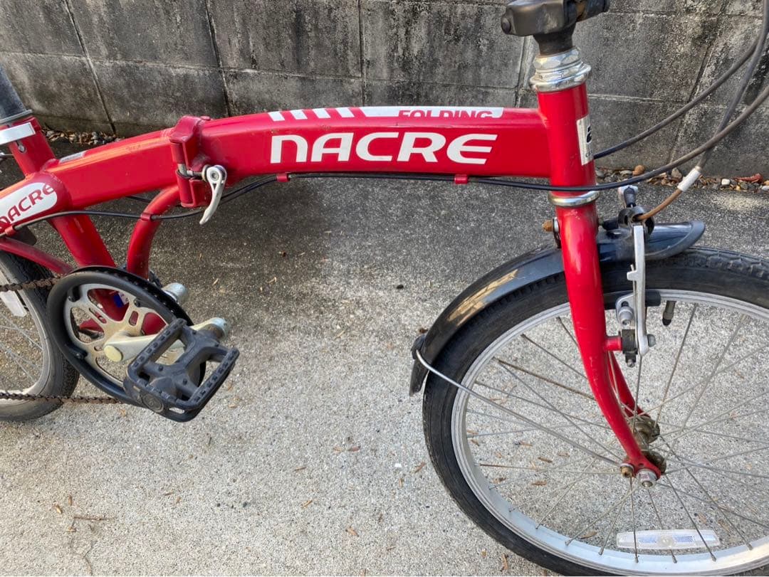 NACRE 折りたたみ自転車 レッド　20インチ　送料込みです！