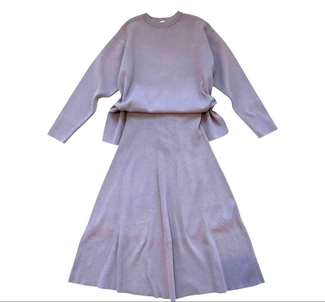 キヨコタカセ　上品コート　ミラオーウェンラベンダー　セットアップ　2点セット