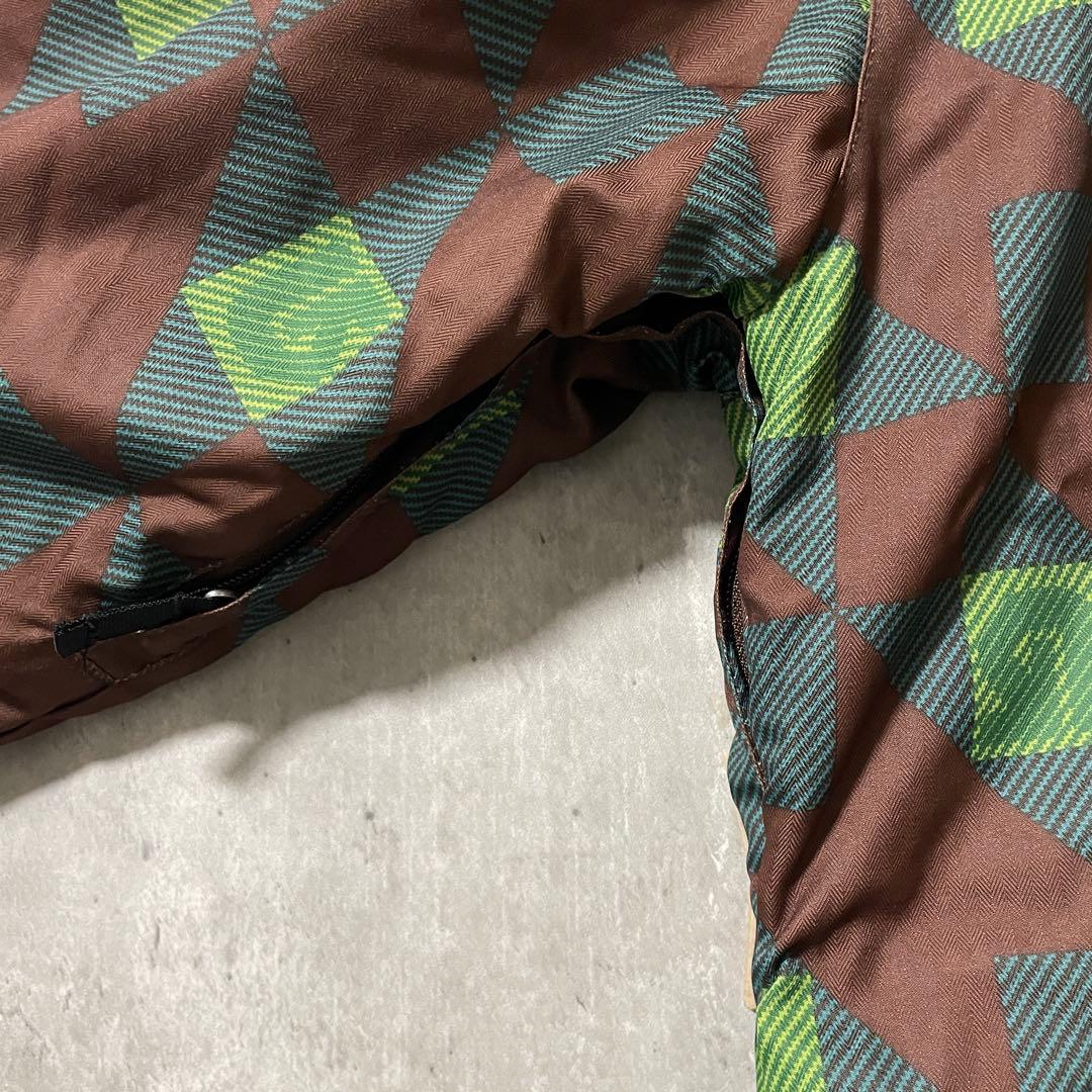 Burtonバートンスキーウェアスノーボードジャケットパーカーフードチェック総柄