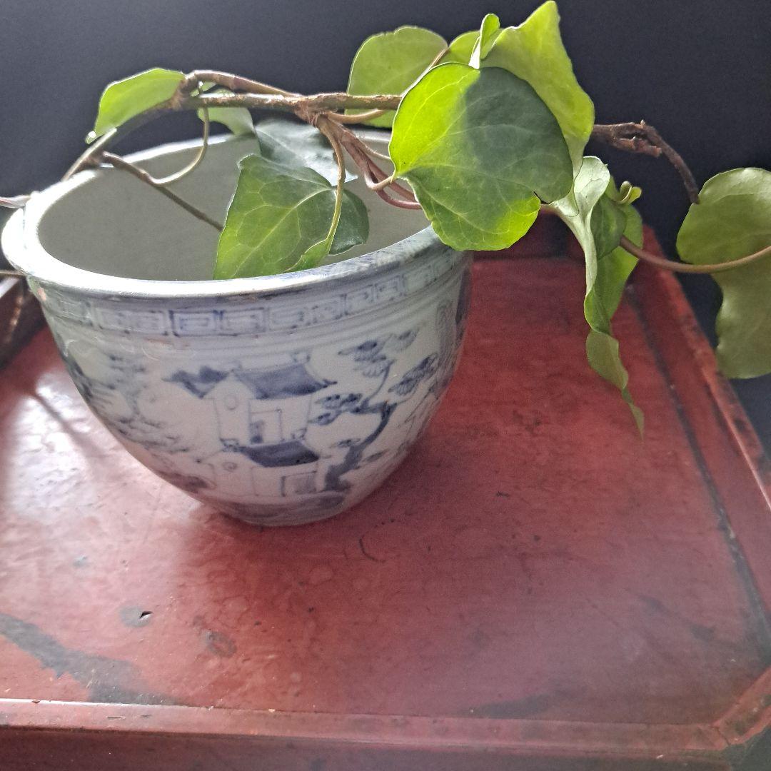 「名品！これが(江戸)初期伊万里の鉢」染付鉢(直径15cm 高さ11cm) 骨董