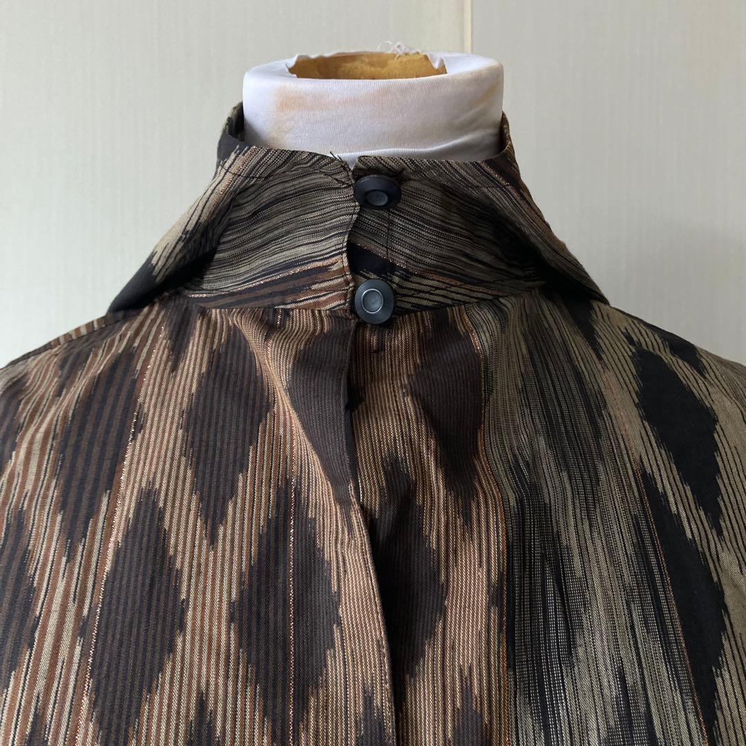 【美品】 1986AW issey miyake 極太 異形 筆タグ シルク