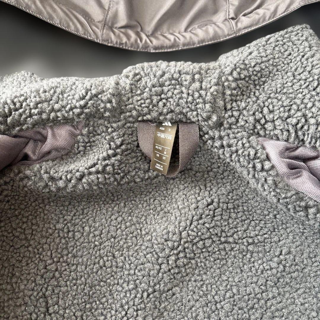 adidas ブラック ベンチコート フリース裏地 ボア M 【極美品】