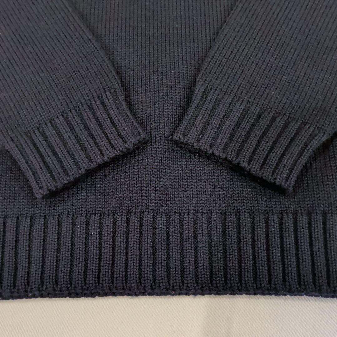 ザノーネ　ミドルゲージ　ネイビー タートルネック　４８