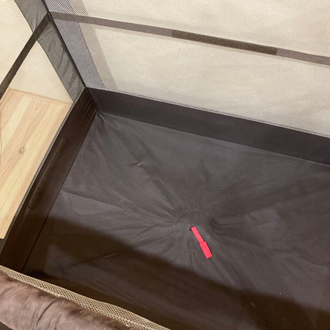 Aprica ココネルエアープラス ベビーベッド ブラウン 洗えるマット