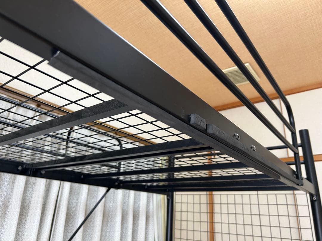 ロフトベッド スチール製【ブラック】