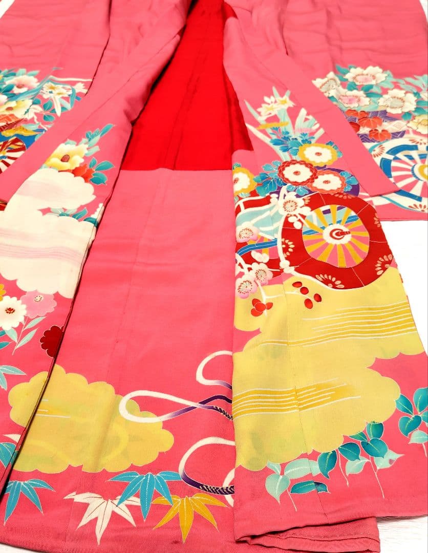 七五三　７歳　お祝い　アンティーク着物　大正ロマン