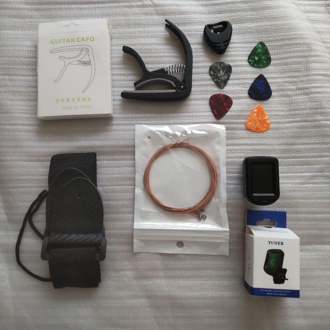 値下げ！EGIMA(日本製)アコースティックギター、W-170N 付属品付き