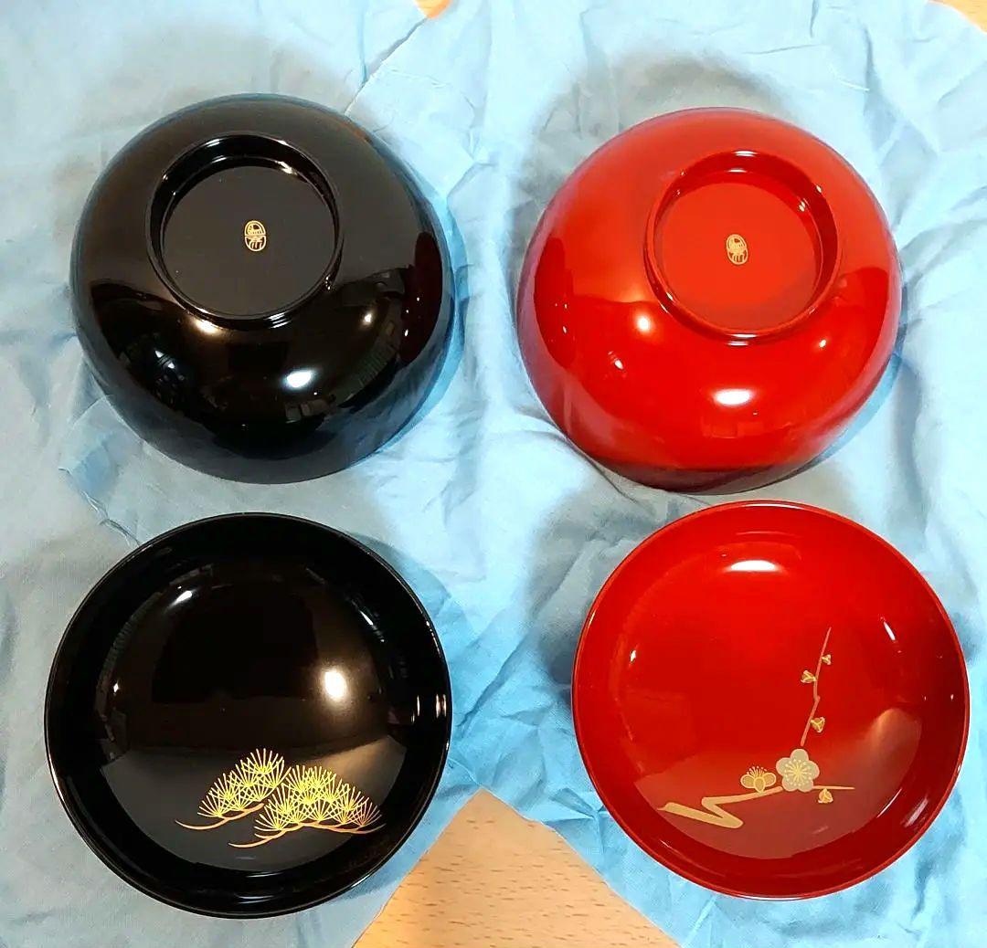 京都　平安象彦　松梅　久美椀　2客セット　漆器