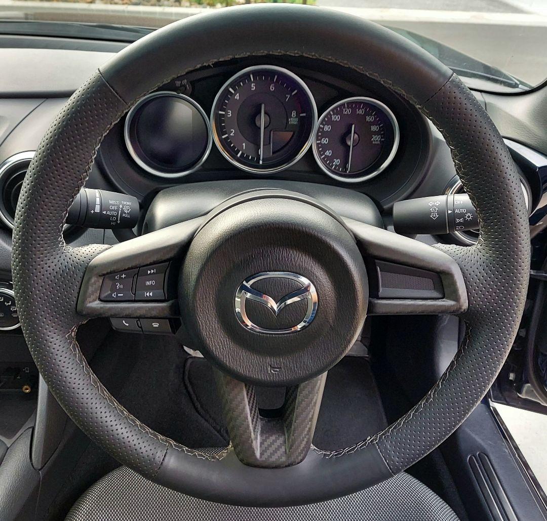 アクシスパーツ　NDロードスター　ステアリングカバー　艶消し　左スイッチあり