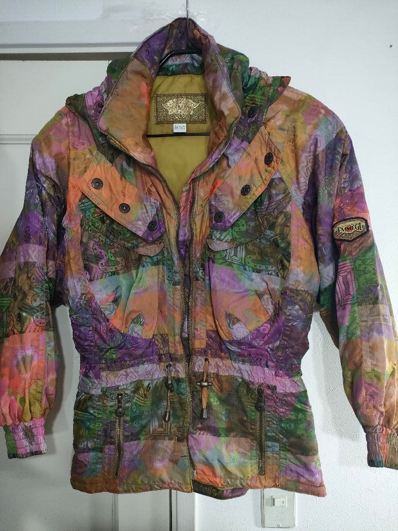 希少8090sレトロアーカイブ✦EMMEGIエンメジ　パッチワークアートブルゾン