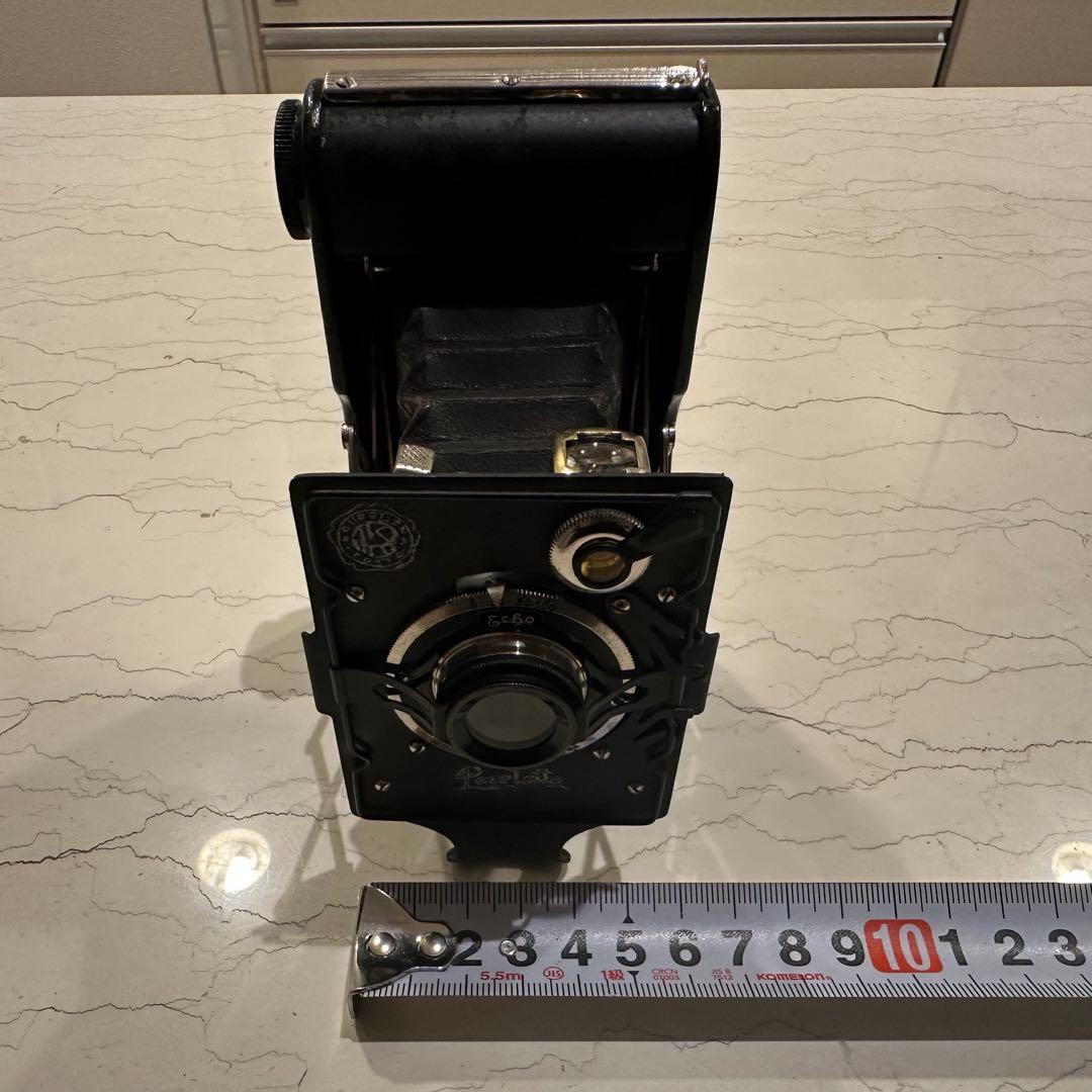 【希少・美品】Pearlette 折りたたみ式カメラ｜オリジナル革ケース付き