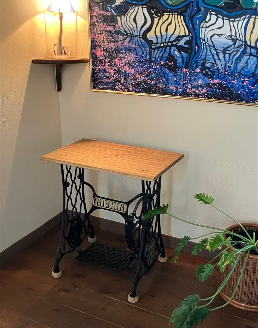 ミシンテーブル(MISHIN) 網目のミシン台 インテリアや花台などに