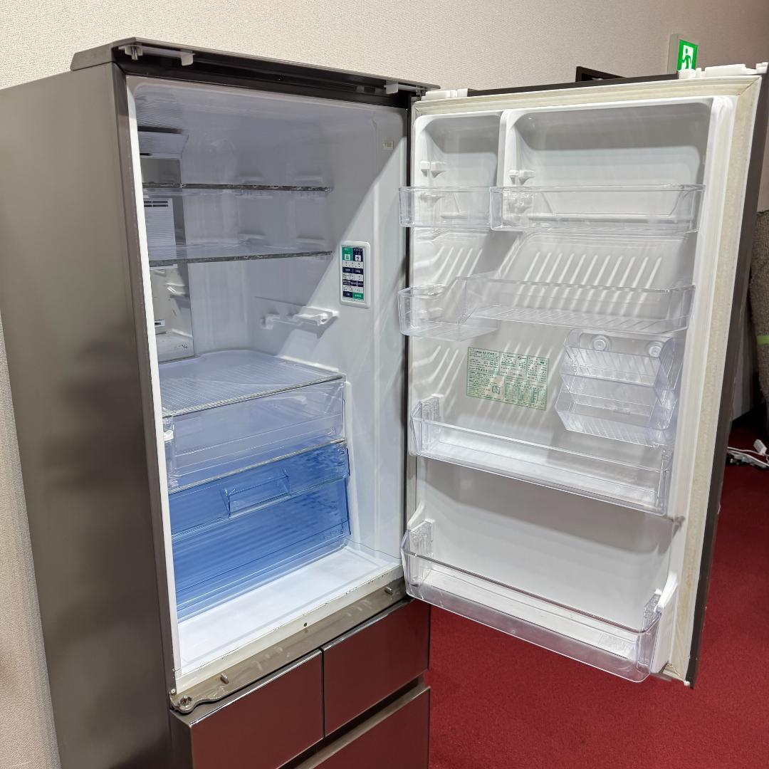 東京23区送料無料　シャープ2017年製　415L　ガラスドア　両開きタイプ