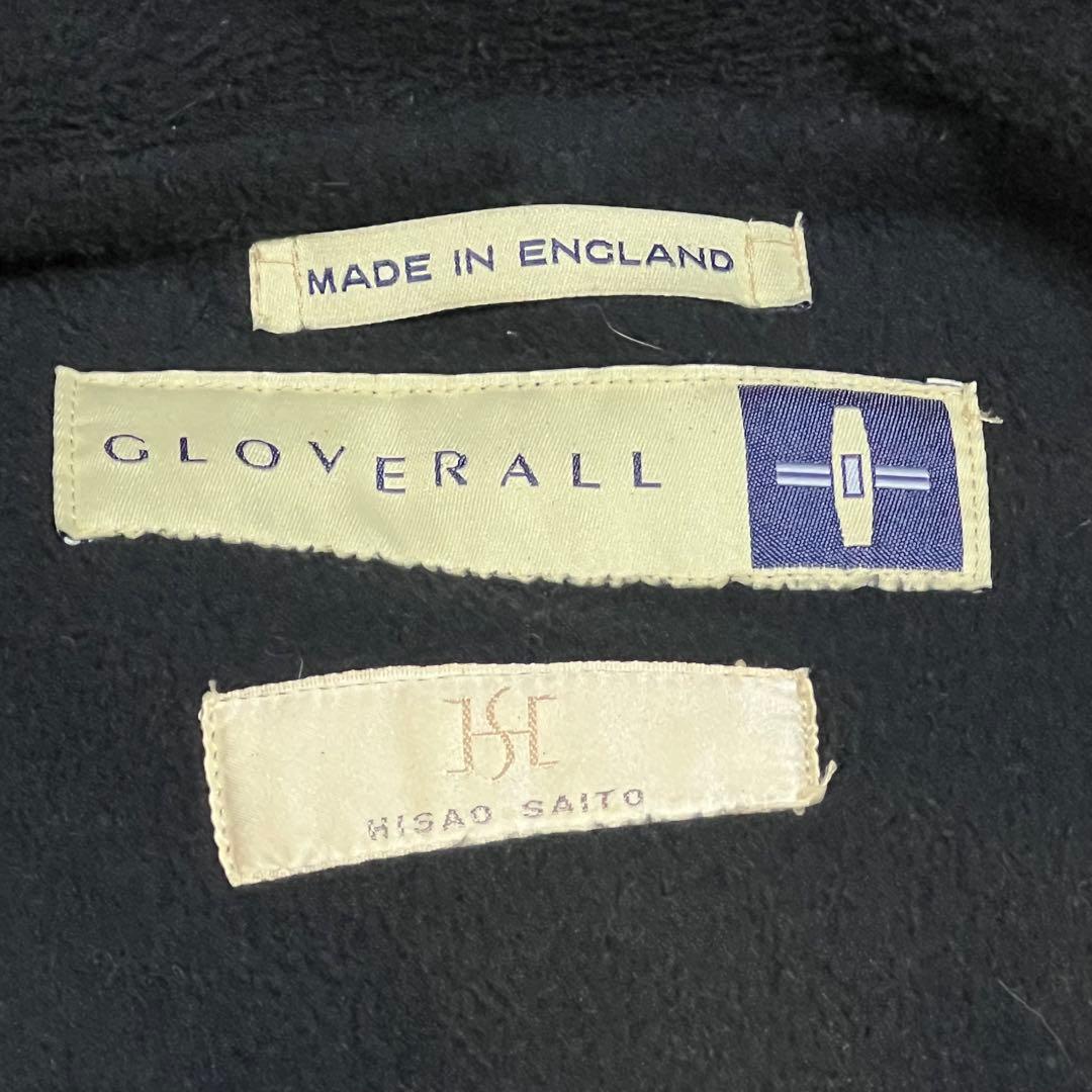 希少レザーGloverall グローバーオールロングダッフルコート 英国製46