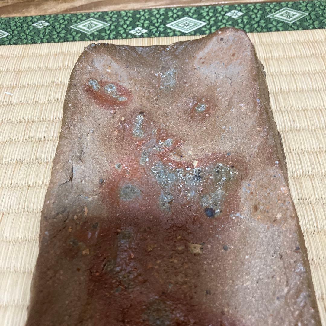 週末SAIE❗️國吉清尚　焼き締め珊瑚紋　板皿　向付