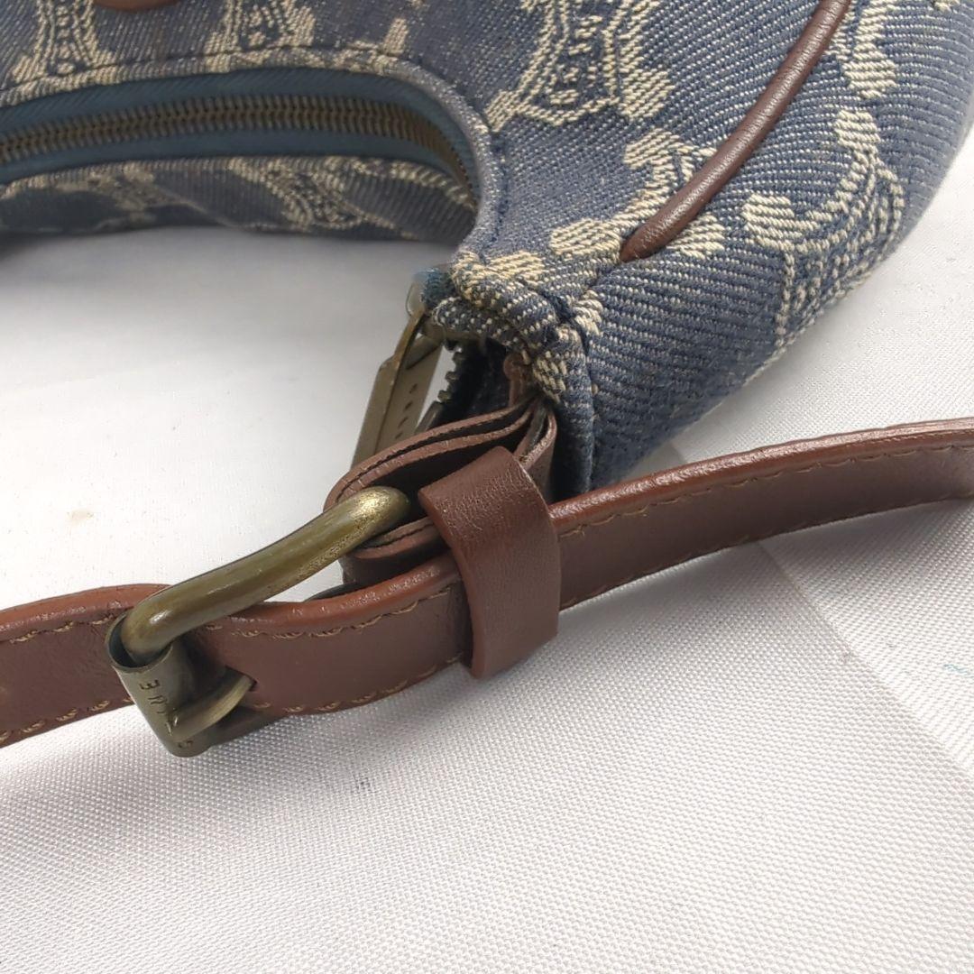 【美品】CELINE セリーヌ トリオンフ デニム ワンショルダー バッグ