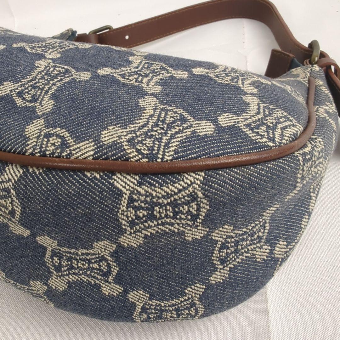 【美品】CELINE セリーヌ トリオンフ デニム ワンショルダー バッグ