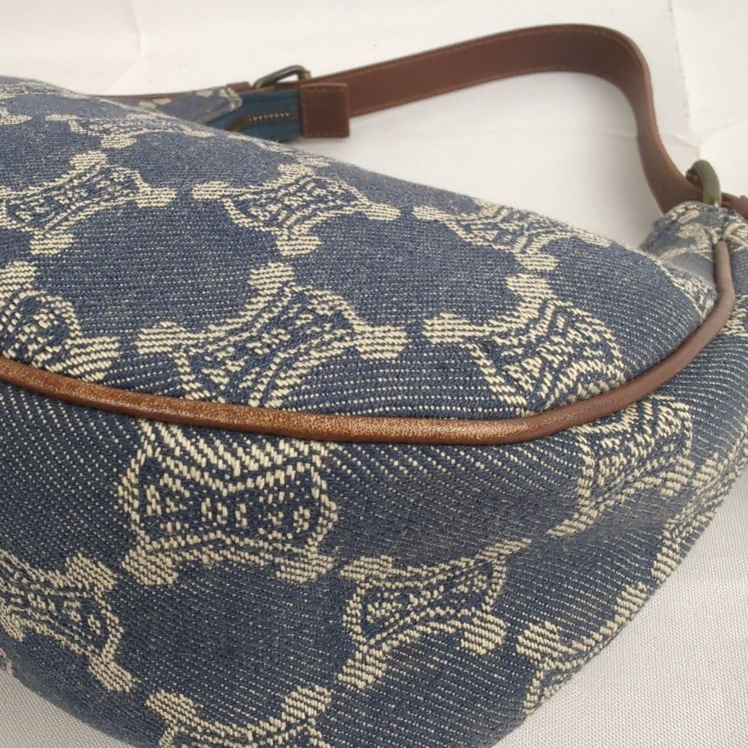 【美品】CELINE セリーヌ トリオンフ デニム ワンショルダー バッグ